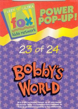 1995 Ultra Fox Kids Network - Power Pop-Ups #23of24 Batter Up! Back