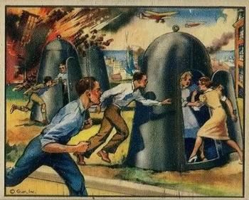 1939 Gum Inc. World In Arms (R173) #Miscellaneous 5 British Portable Steel Air Raid Shelter Front