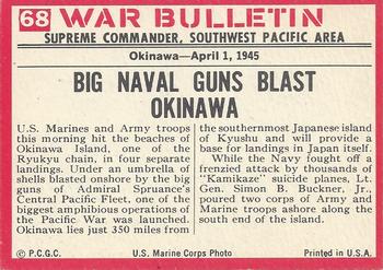 1965 Philadelphia Gum War Bulletin #68 Broadside Back