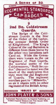 1993 Imperial Publishing Ltd Regimental Standards and Cap Badges #9 2nd Bn. Coldstream Guards Back