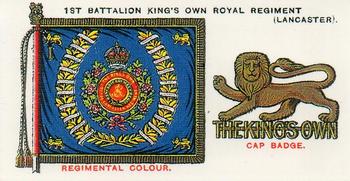 1993 Imperial Publishing Ltd Regimental Standards and Cap Badges #16 1st Bn. The King's Own Royal Regt. (Lancaster) Front
