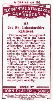 1993 Imperial Publishing Ltd Regimental Standards and Cap Badges #25 2nd Bn. Leicestershire Regiment Back