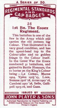 1993 Imperial Publishing Ltd Regimental Standards and Cap Badges #36 1st Bn. The Essex Regiment Back