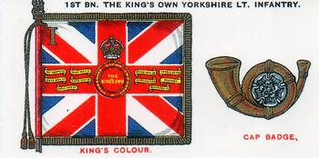 1993 Imperial Publishing Ltd Regimental Standards and Cap Badges #40 1st Bn. The King's Own Yorkshire Light Infantry Front
