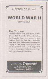 1970 Trucards World War 2 #3 The Crusader Back