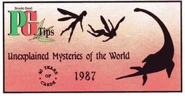 1994 Brooke Bond 40 Years of Cards (Black Back) #40 Unexplained Mysteries of the World Front