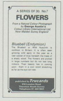 1970 Trucards Flowers #7 Bluebell Back
