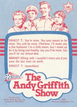 1991 Pacific The Andy Griffith Show Series 2 #181 Mountain Wedding Back