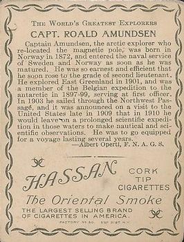 1910 Hassan The World's Greatest Explorers (T118) #NNO Captain Roald Amundsen Back