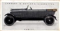 1922 Lambert & Butler Motor Cars #23 Cubitt Front
