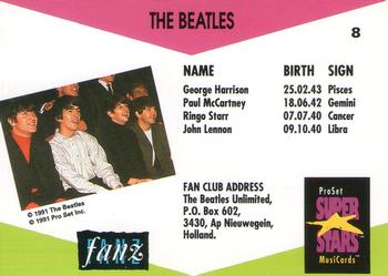 1991 Pro Set SuperStars MusiCards (UK Edition) #8 The Beatles Back