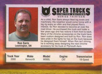 2013 CAT Scale Super Trucks Limited Edition Series Thirteen #4 2000 Kenworth Back