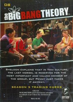 2013 Cryptozoic The Big Bang Theory Season 5 #08 A High Honor Back
