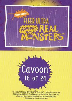 1995 Fleer Ultra AAAHH!! Real Monsters - Pop-Ups #16 Cavoon Back