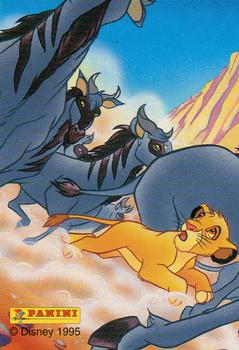 1995 Panini The Lion King #14 This noble and well-loved king rules the Pride Lands. Back
