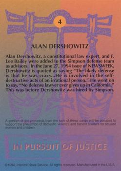 1994 In Pursuit of Justice: The Simpson Case #4 Alan Dershowitz Back