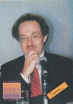 1994 In Pursuit of Justice: The Simpson Case #4 Alan Dershowitz Front
