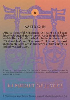 1994 In Pursuit of Justice: The Simpson Case #6 Naked Gun Back