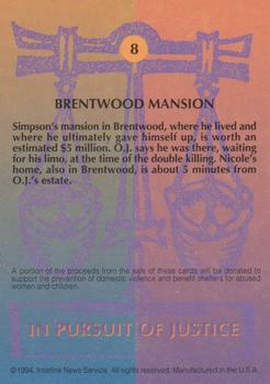 1994 In Pursuit of Justice: The Simpson Case #8 Brentwood Mansion Back