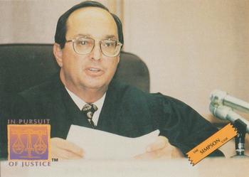 1994 In Pursuit of Justice: The Simpson Case #23 Judge Ronald Schoenberg Front
