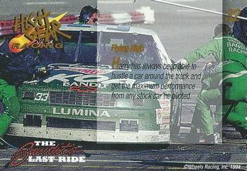 1994 Wheels High Gear Power Pack Team Set The Bandit's Last Ride #32 Harry Gant's Car Back
