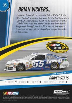 2015 Press Pass Cup Chase - Purple #35 Brian Vickers Back