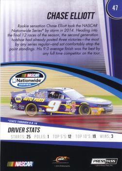 2015 Press Pass Cup Chase - Red #47 Chase Elliott Back