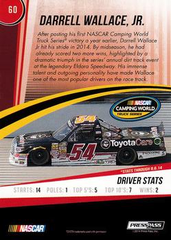 2015 Press Pass Cup Chase - Red #60 Darrell Wallace Jr. Back