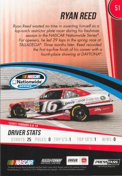 2015 Press Pass Cup Chase - Blue #51 Ryan Reed Back