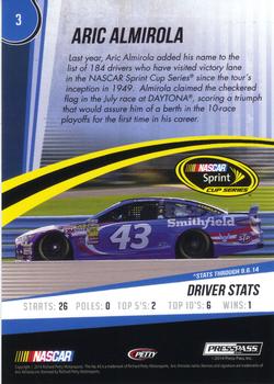 2015 Press Pass Cup Chase - Melting #3 Aric Almirola Back