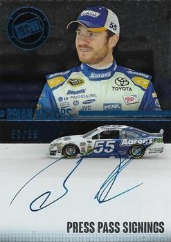 2015 Press Pass Cup Chase - Press Pass Signings Blue #PPS-BV Brian Vickers Front