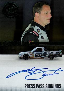 2015 Press Pass Cup Chase - Press Pass Signings Green #PPS-JS Johnny Sauter Front