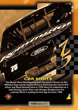 1996 Pinnacle - Foil #60 Morgan Shepherd's car Back