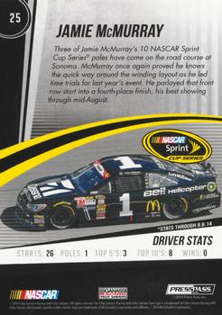 2015 Press Pass Cup Chase - Retail #25 Jamie McMurray Back