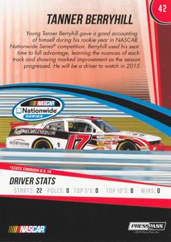 2015 Press Pass Cup Chase - Retail #42 Tanner Berryhill Back
