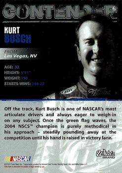 2010 Wheels Main Event #6 Kurt Busch  Back