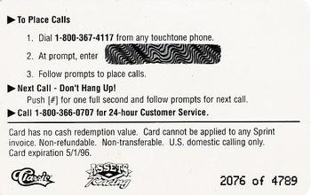 1995 Assets - $2 Phone Cards #NNO Dale Earnhardt Back