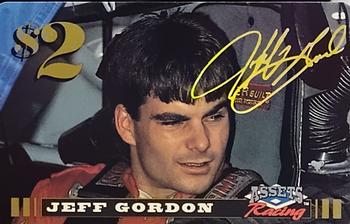 1995 Assets - $2 Phone Cards Gold Signature #NNO Jeff Gordon Front