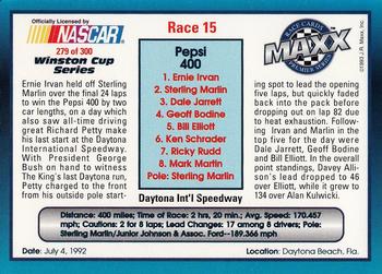 1993 Maxx Premier Series #279 Race 15 - Daytona Back
