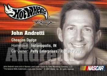 2003 Hot Wheels Racing #NNO John Andretti Back