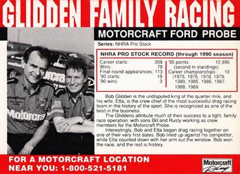 1991 Motorcraft #NNO Bob Glidden Back