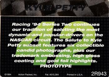1994 Action Packed - Prototypes #2R943 Kyle Petty Back