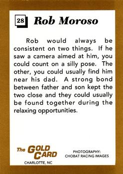 1991 The Gold Card Rob Moroso #28 Rob Moroso / Dick Moroso Back