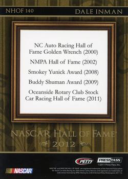 2012 Press Pass Ignite - NASCAR Hall of Fame #NHOF 140 Dale Inman Back