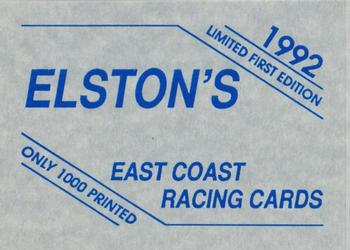 1992 Elston's East Coast Racing #NNO Cover Front
