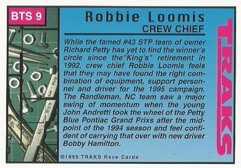 1995 Traks - Behind the Scenes Silver Foil #BTS 9 Robbie Loomis Back