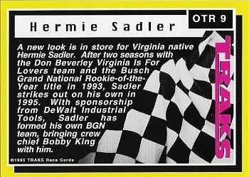 1995 Traks - On the Rise Silver Foil #OTR 9 Hermie Sadler Back