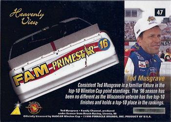 1996 Pinnacle Zenith - 24KT Artist Proof #47 Ted Musgrave's Car Back