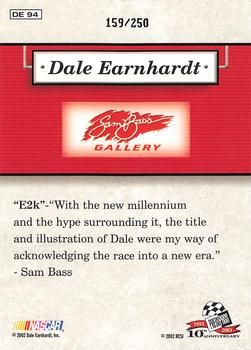 2003 Press Pass - Dale Earnhardt Sam Bass Gallery Celebration Foil #DE 94 Dale Earnhardt Back