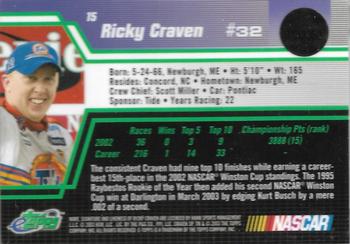 2003 eTopps #15 Ricky Craven Back